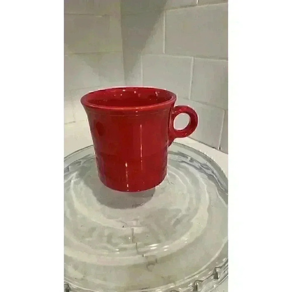 Fiesta Scarlet Red Coffee Tea Mug Cup ~ Homer Laughlin USA ~ Fiestaware - Picture 1 of 7